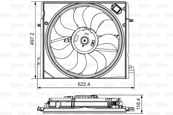 Wentylator, chłodzenie silnika VALEO 698582