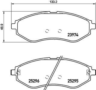 Zestaw klocków hamulcowych, hamulce tarczowe BREMBO P 10 057