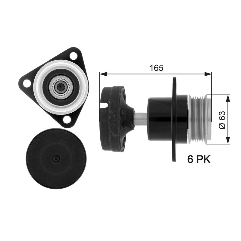 Alternator - sprzęgło jednokierunkowe GATES OAP7050