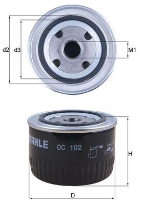 Filtr oleju KNECHT OC 102