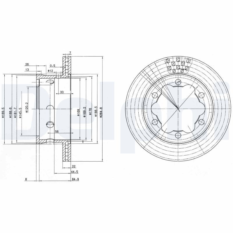 Tarcza hamulcowa DELPHI BG3399