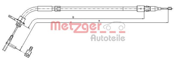 Cięgło, hamulec postojowy METZGER 10.9333
