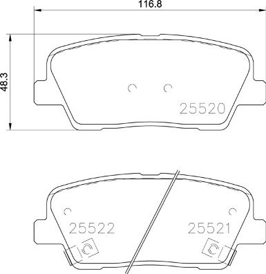 Zestaw klocków hamulcowych, hamulce tarczowe BREMBO P 30 104