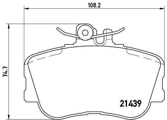 Zestaw klocków hamulcowych, hamulce tarczowe BREMBO P 06 017