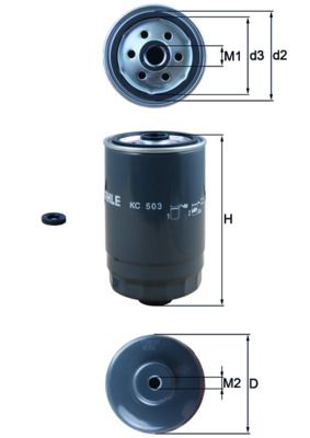 Filtr paliwa MAHLE KC503D