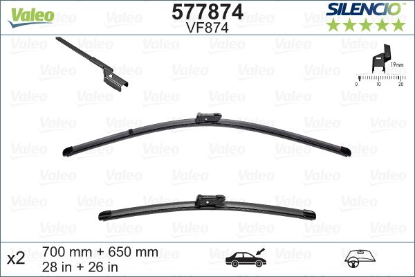 Pióro wycieraczki VALEO 577874
