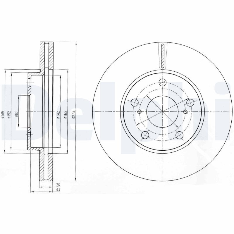Tarcza hamulcowa DELPHI BG4234C