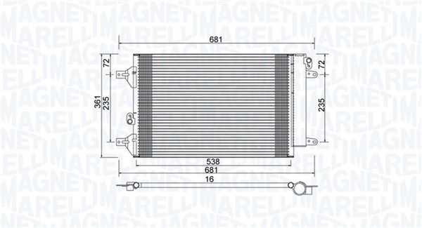Skraplacz, klimatyzacja MAGNETI MARELLI 350203910000