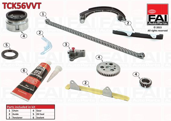 Zestaw łańcucha rozrządu FAI AutoParts tck56vvt