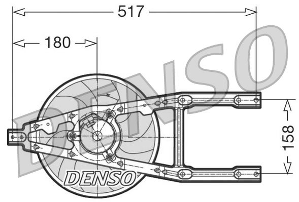 Wentylator, chłodzenie silnika DENSO DER09012