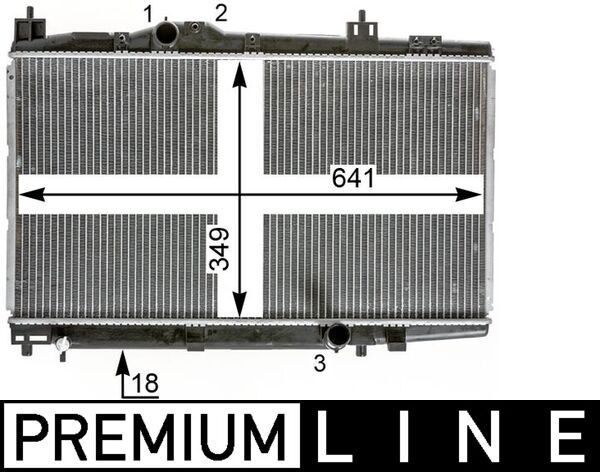 Chłodnica, układ chłodzenia silnika MAHLE cr 2017 000p