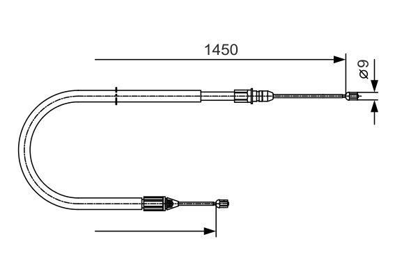 Cięgło, hamulec postojowy BOSCH 1 987 482 040