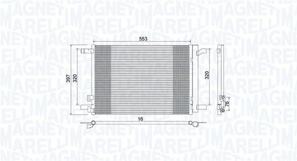 Skraplacz, klimatyzacja MAGNETI MARELLI 350203964000