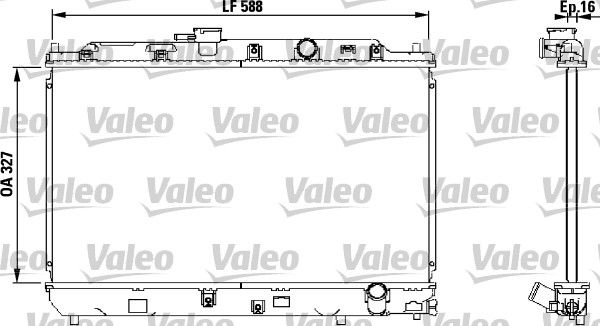 Chłodnica, układ chłodzenia silnika VALEO 731634
