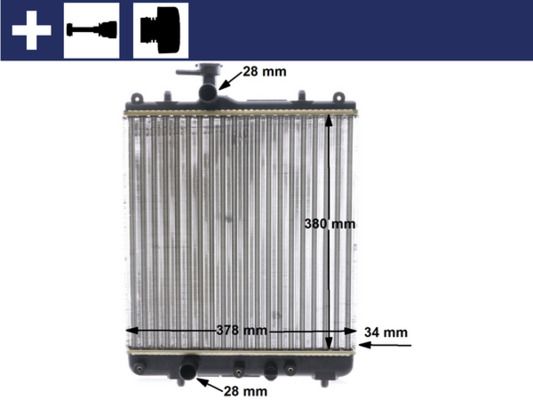 Chłodnica, układ chłodzenia silnika MAHLE CR1514000S