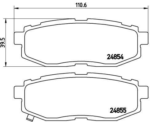 Zestaw klocków hamulcowych, hamulce tarczowe BREMBO P 78 018