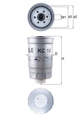 Filtr paliwa MAHLE KC18