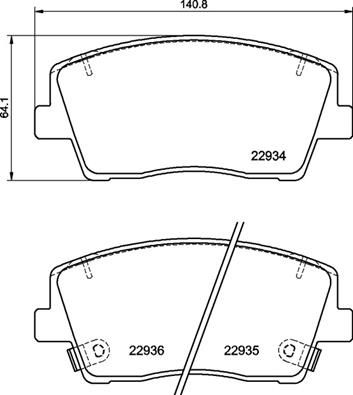 Zestaw klocków hamulcowych, hamulce tarczowe BREMBO P 30 119