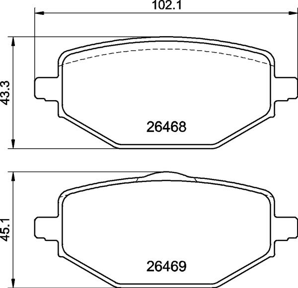 Zestaw klocków hamulcowych, hamulce tarczowe BREMBO P 68 076
