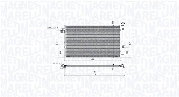 Skraplacz, klimatyzacja MAGNETI MARELLI 350203104700
