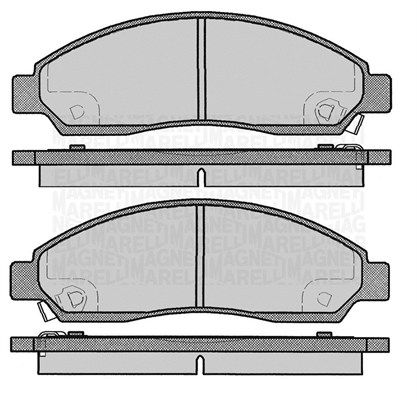 Zestaw klocków hamulcowych, hamulce tarczowe MAGNETI MARELLI 363916060802
