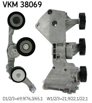 Rolka napinacza, pasek klinowy wielorowkowy SKF VKM 38069