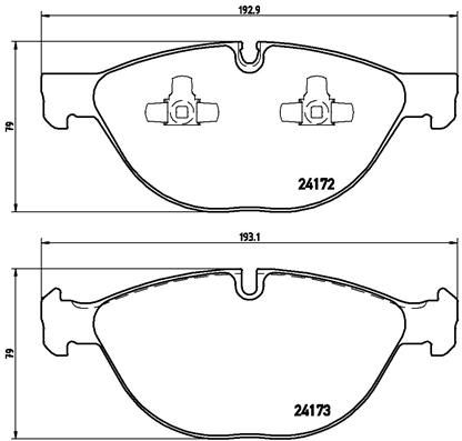 Zestaw klocków hamulcowych, hamulce tarczowe BREMBO P 06 058