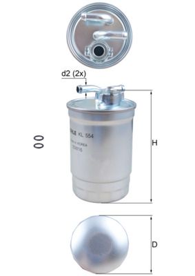 Filtr paliwa MAHLE KL554D