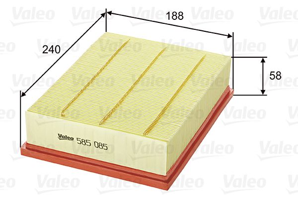 Filtr powietrza VALEO 585085