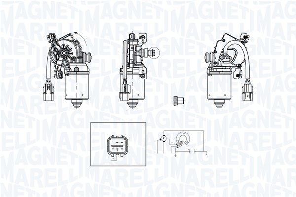 Silnik wycieraczek MAGNETI MARELLI 064379000010