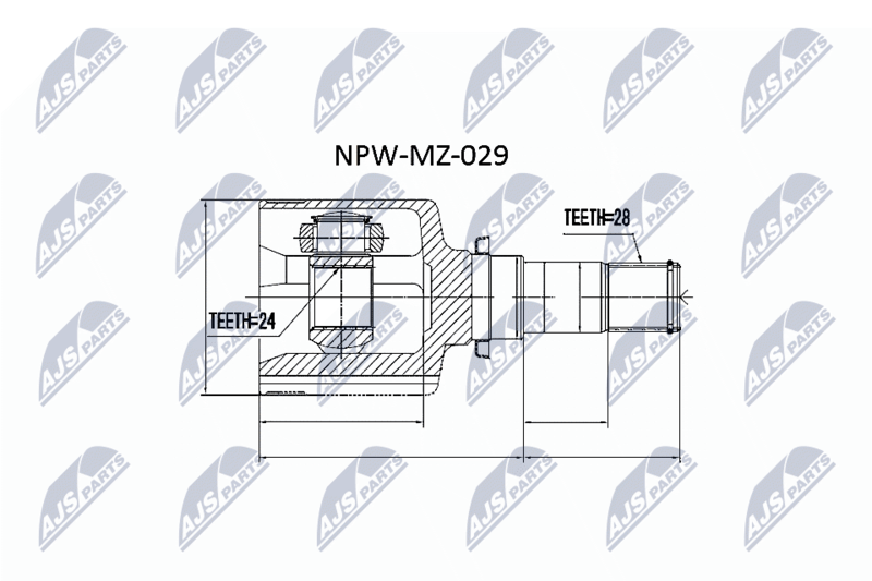 Zestaw przegubu, wał napędowy NTY NPW-MZ-029