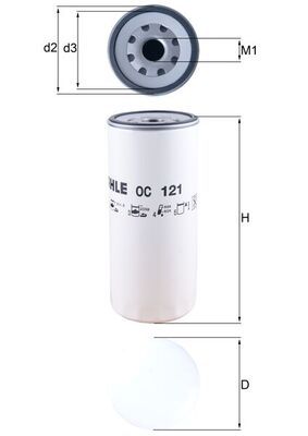 Filtr oleju MAHLE OC121