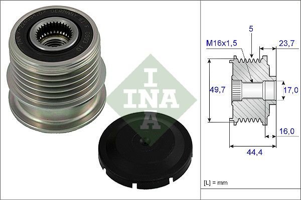 Alternator - sprzęgło jednokierunkowe INA 535001110