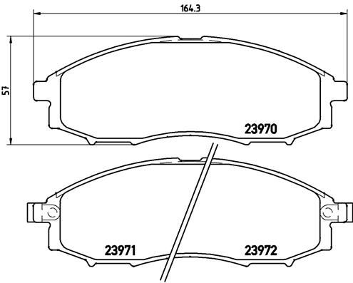 Zestaw klocków hamulcowych, hamulce tarczowe BREMBO P 56 049