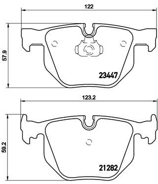 Zestaw klocków hamulcowych, hamulce tarczowe BREMBO P 06 029