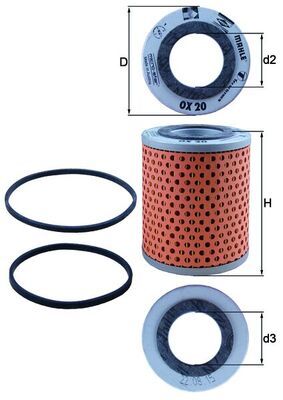 Filtr oleju MAHLE OX20D