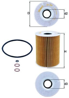 Filtr oleju MAHLE OX254D3