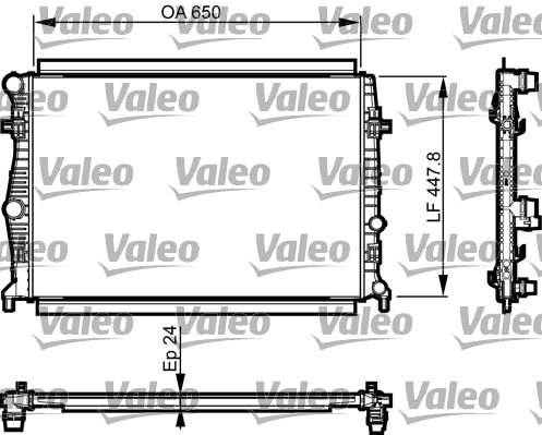 Chłodnica, układ chłodzenia silnika VALEO 735556