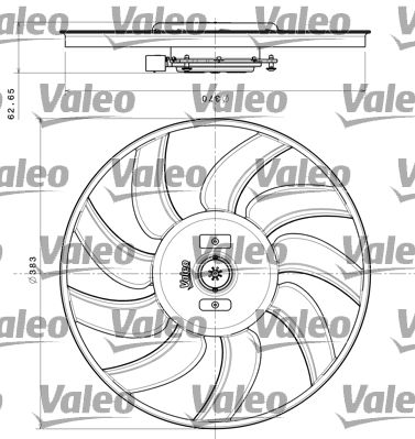 Wentylator, chłodzenie silnika VALEO 696350