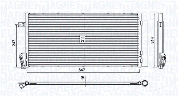 Skraplacz, klimatyzacja MAGNETI MARELLI 350203619000