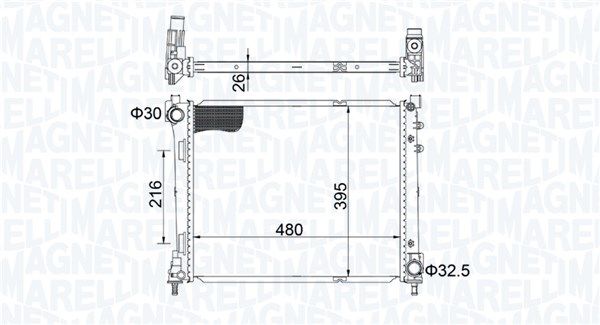 Chłodnica, układ chłodzenia silnika MAGNETI MARELLI 350213209200