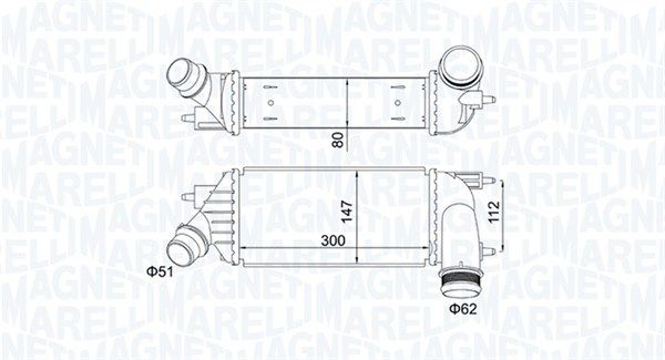 Chłodnica powietrza doładowującego MAGNETI MARELLI 351319204140