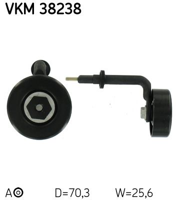 Rolka napinacza, pasek klinowy wielorowkowy SKF VKM 38238