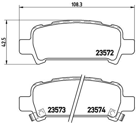 Zestaw klocków hamulcowych, hamulce tarczowe BREMBO P 78 011