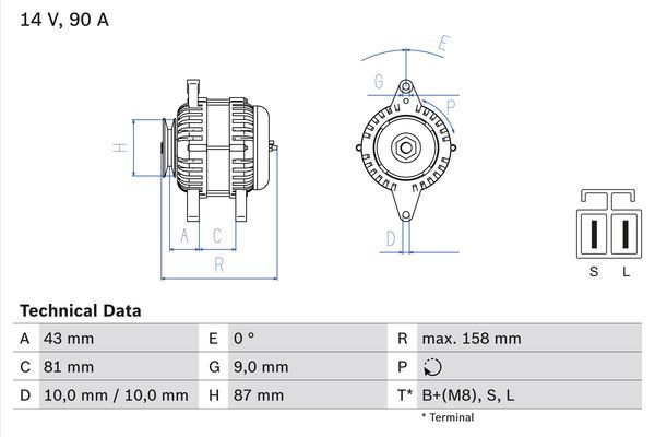 Alternator BOSCH 0 986 080 430