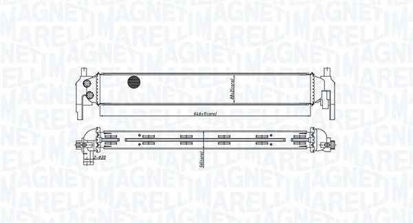 Chłodnica, układ chłodzenia silnika MAGNETI MARELLI 350213166800