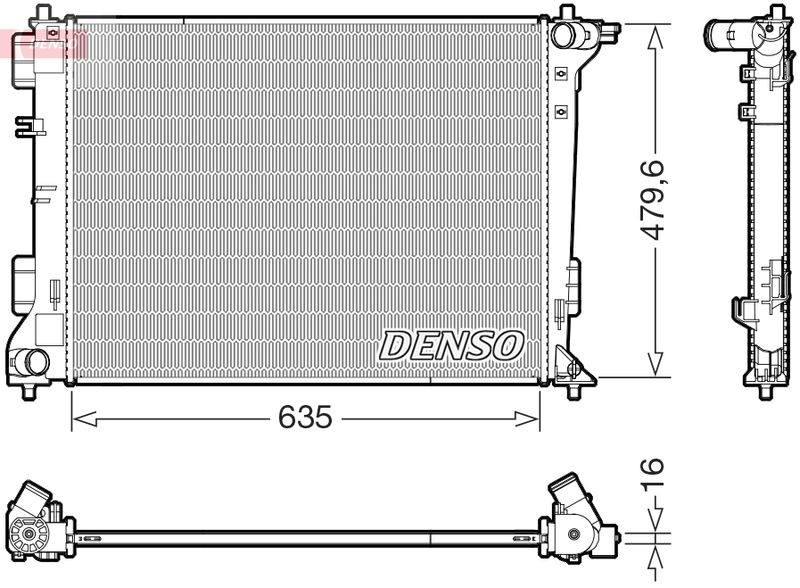 Chłodnica, układ chłodzenia silnika DENSO DRM41028