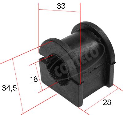 Zawieszenie, stabilizator CORTECO 80000450