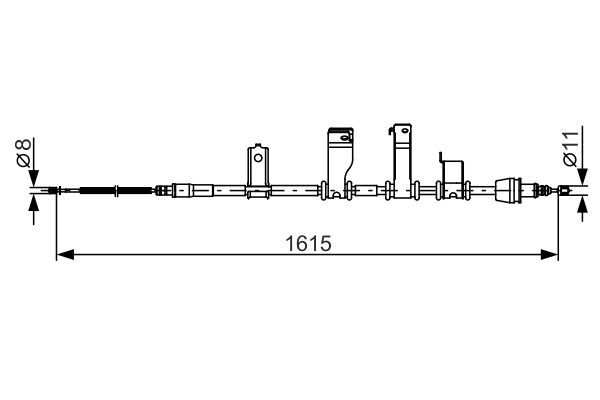 Cięgło, hamulec postojowy BOSCH 1987482349