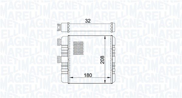 Wymiennik ciepła, ogrzewanie wnętrza MAGNETI MARELLI 350218418000